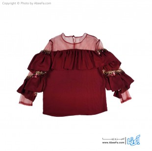 بلوز زنانه مدل RA23Z زرشکی