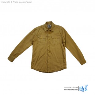 پیراهن جین مردانه داخل خز مدل ZA36Y خردلی