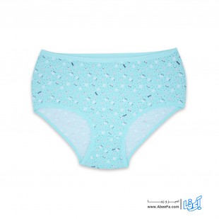 شورت اسلیپ زنانه آداک مدل گلدار سبزآبی