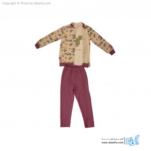 ست سه تیکه دخترانه مدل NO20P بنفش کدر