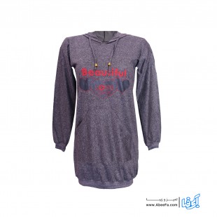 هودی زنانه مدل RZ-ALVI82031-TOO رنگ طوسی