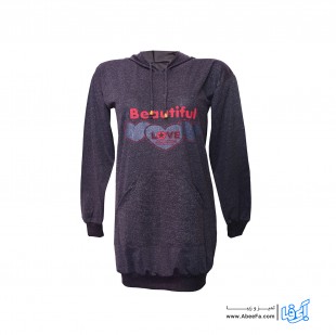 هودی زنانه مدل RZ-ALVI82031-ZO رنگ زغالی