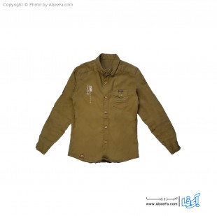 پیراهن کتان پسرانه مدل NGN51KH خاکی