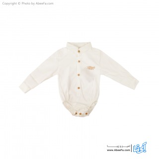 پیراهن  زیر دکمه دار بچگانه مدل NGN1091 سفید