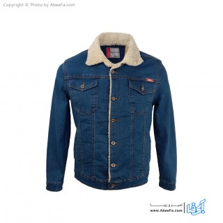 کت جین مردانه داخل خز مدل LE32A آبی