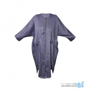 مانتو بارداری مدل MA-HA5045-ROUYE-BAR-TOO.T رنگ طوسی تیره