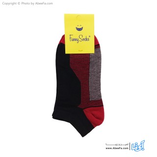 جوراب مچی فانی مدل 1029 مشکی-سرخابی سیر