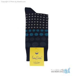 جوراب ساقدار فانی مدل 119 سرمه ای-آبی