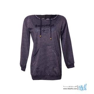 هودی زنانه مدل MA-ALVI82041-ZO-GHALB.NO رنگ زغالی