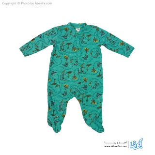 سرهمی نوزادی مدل AF-GB سبز آبی