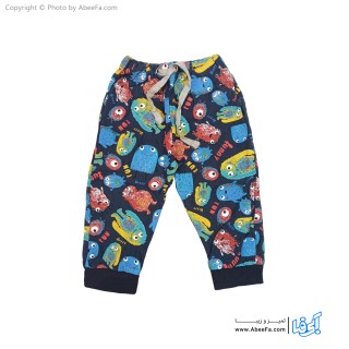 شلوار بچگانه طرح هیولا-سرمه ای