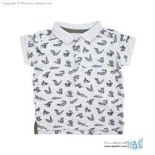 پولوشرت بچگانه اینکس تنسو -طوسی طرح تمساح