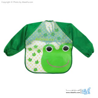 پیشبند نوزادی آستین دار طرح FROG