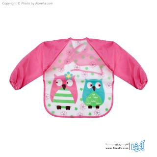 پیشبند نوزادی آستین دار طرح Owl