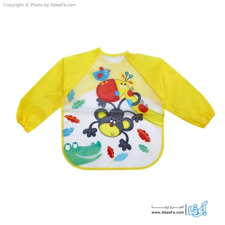 پیشبند نوزادی آستین دار طرح Giraffe