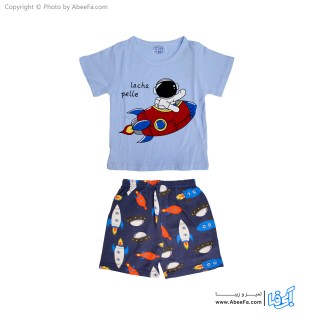 ست تی شرت و شلوارک بچگانه مدل فضانورد