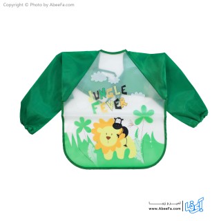 پیش بند نوزادی آستین دار طرح Jungle Fever