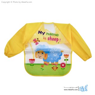 پیش بند نوزادی آستین دار طرح Sheep