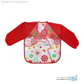 پیش بند نوزادی آستین دار مدل Flower-R