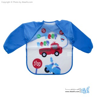 پیش بند نوزادی آستین دار مدل Beep Beep