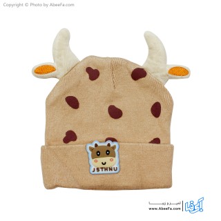 ست کلاه و شال گردن نوزادی مدل COW