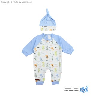 ست سرهمی و کلاه نوزادی چیاکو مدل B