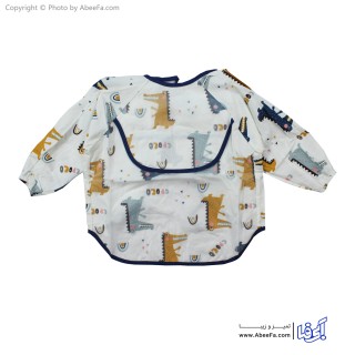 پیش بند نوزادی آستین دار طرح CROCO