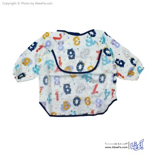 پیش بند نوزادی آستین دار مدل NUMBER