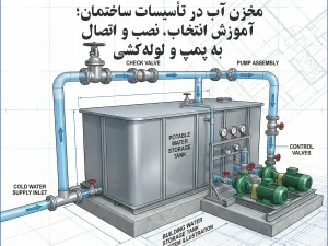 مخزن آب در تأسیسات ساختمان؛ آموزش انتخاب| نصب و اتصال به پمپ و لوله‌کشی