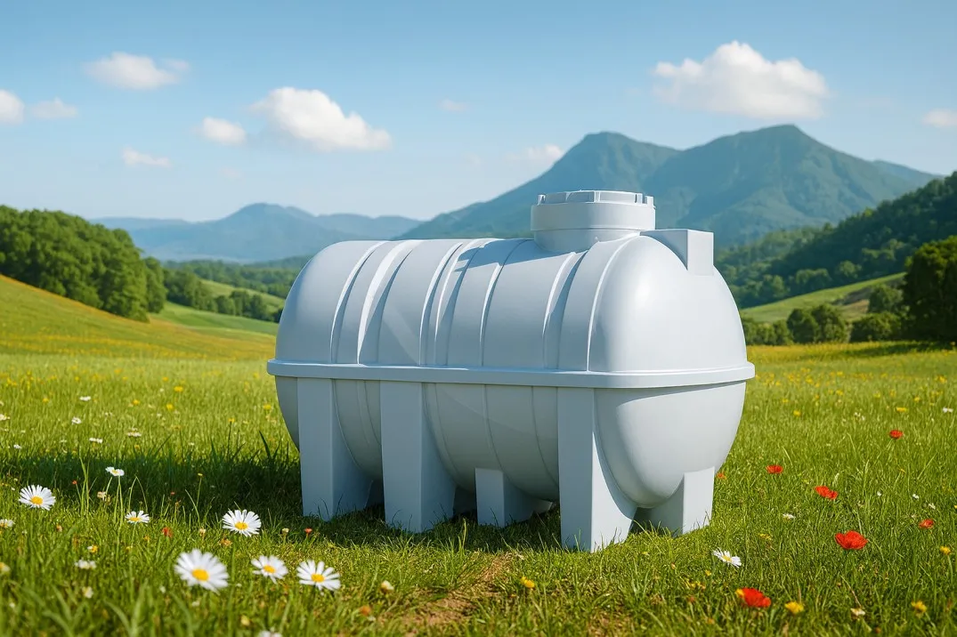 مخزن آب 10000 لیتری افقی درب بغل رادمان پلاست