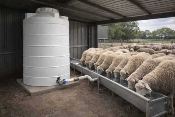 تانکر آب پلی اتیلن ۴۰۰۰ لیتری خزرمنبع عمودی سه لایه