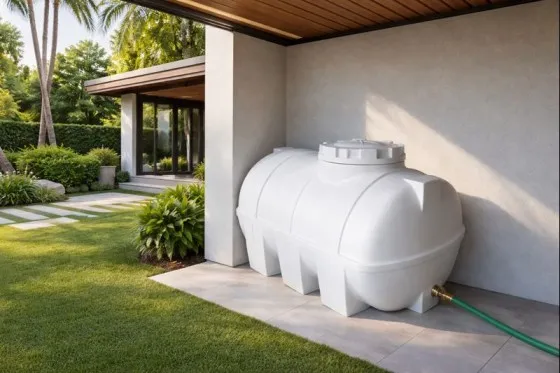 مخزن آب افقی سه لایه پلی اتیلن 4000 لیتری ابریشم