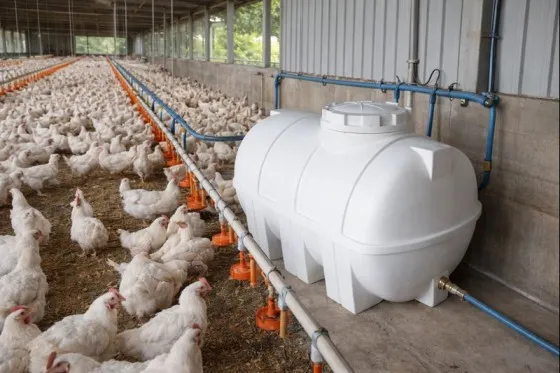 مخزن افقی سه لایه پلی اتیلن 4000 لیتری ابریشم