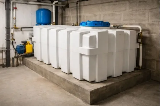 مخزن پلاستیکی 2000 لیتری مکعبی افقی سه لایه طبرستان