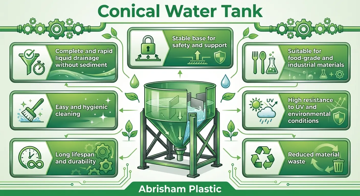 قیمت و ابعاد مخزن آب قیفی