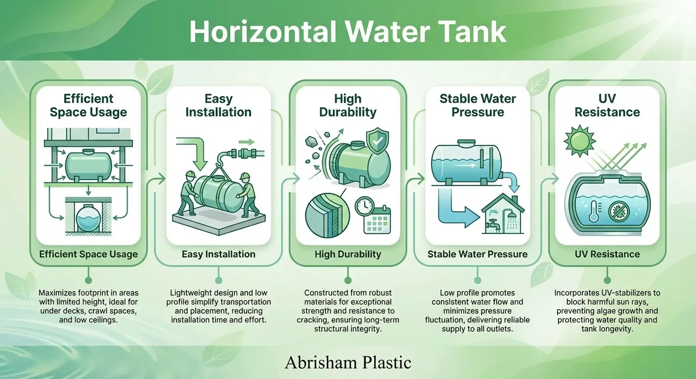 راهنمای جامع مخزن آب افقی | قیمت، خرید، نصب و کاربردها