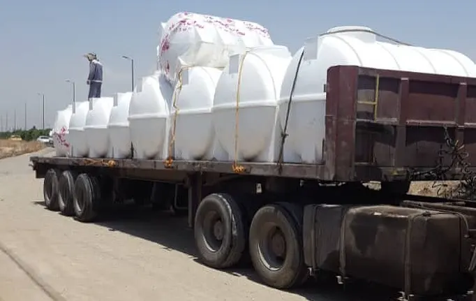 تانکر آب افقی پلاستیکی