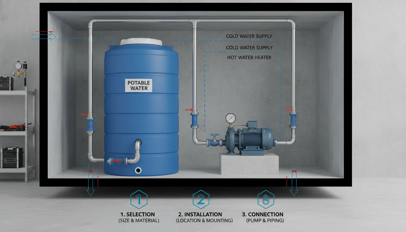 تجهیزات مخزن آب ساختمان