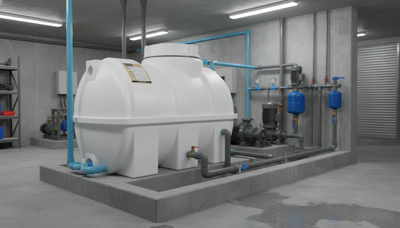 منبع آب 3000 لیتری افقی خزر منبع