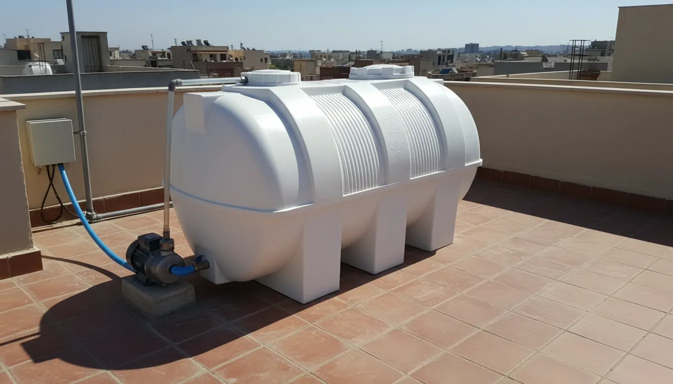 مخزن پلی اتیلن 3000 لیتری افقی