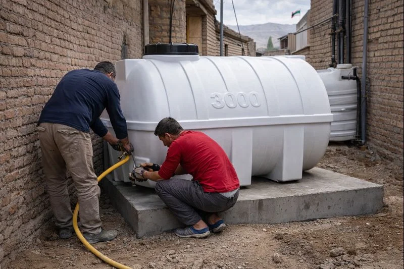 مخزن 3000 لیتری افقی رادمان پلاست