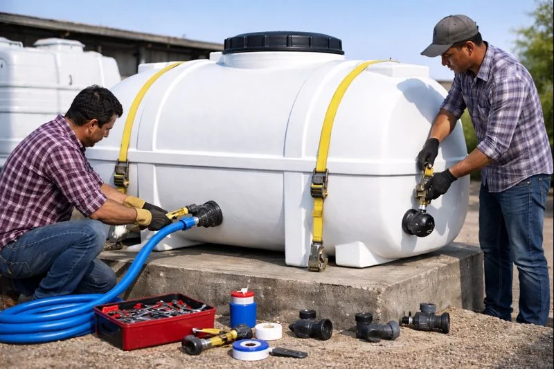 منبع آب پلی اتیلن 1000 لیتری بیضی سه لایه طبرستان