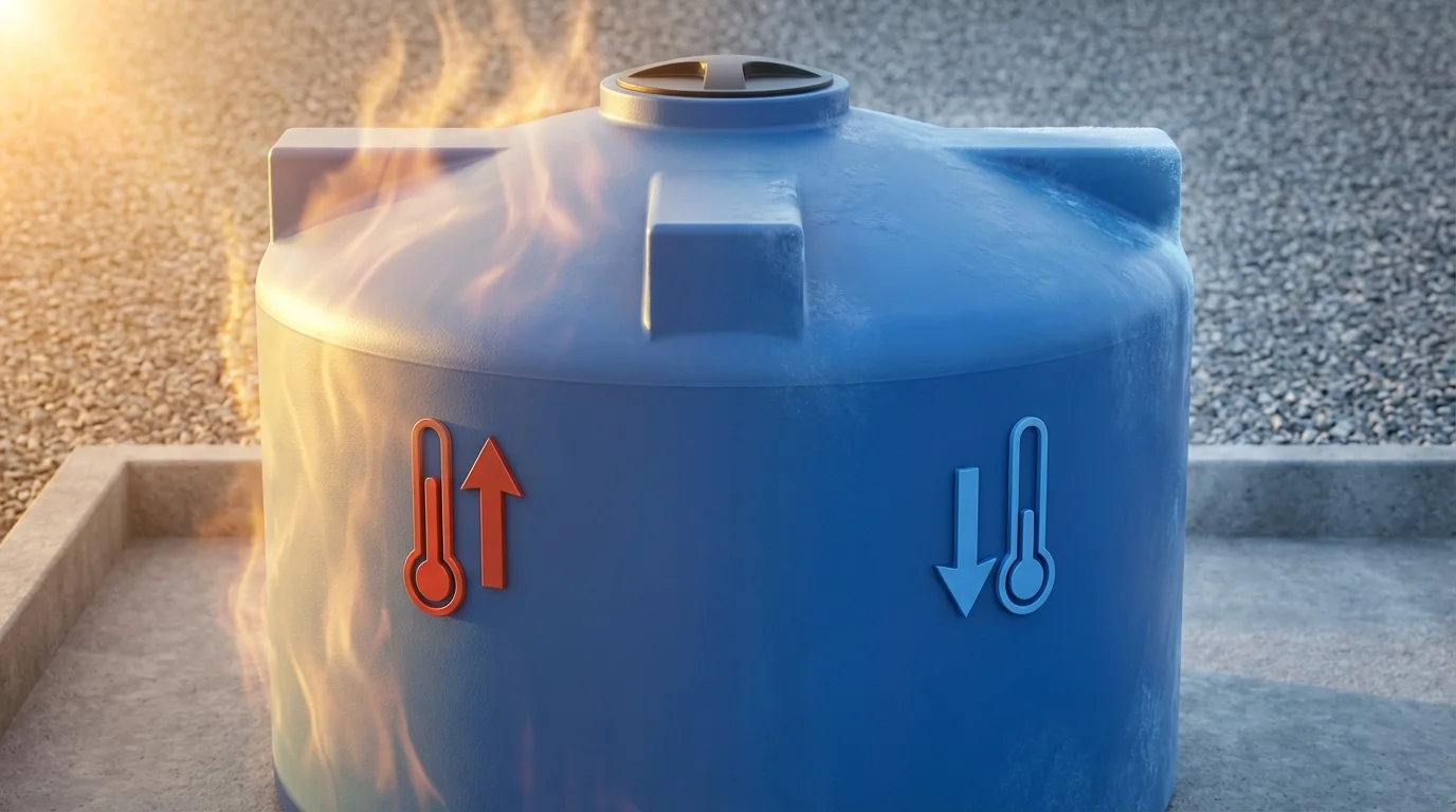 میزان تحمل دمای مخزن آب پلیاتیلن