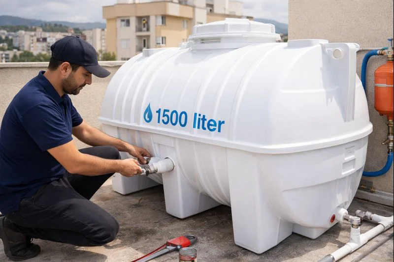 منبع 1500 لیتری افقی خزر منبع 