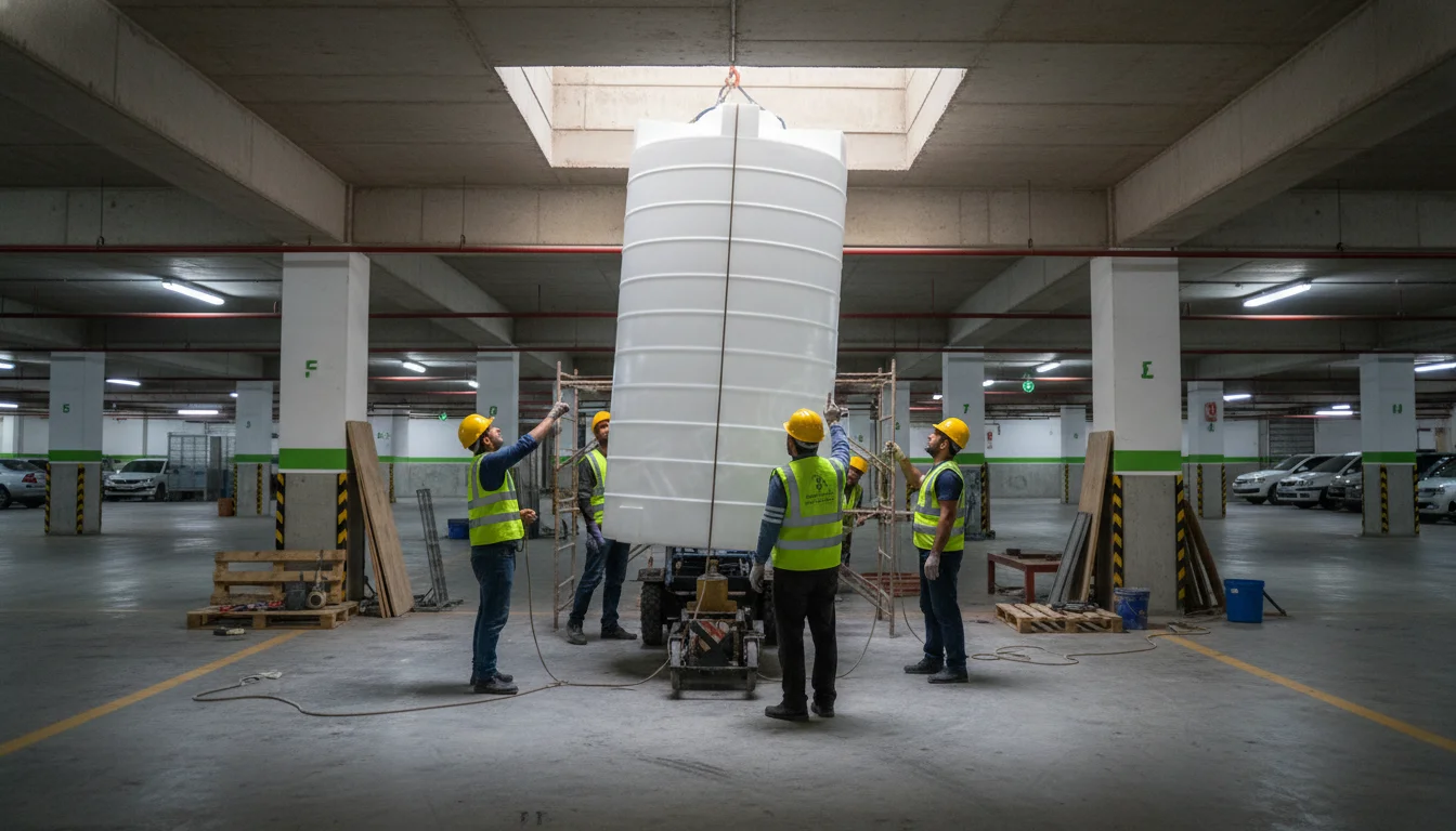 تانکر 3000 لیتری عمودی بلند طبرستان 