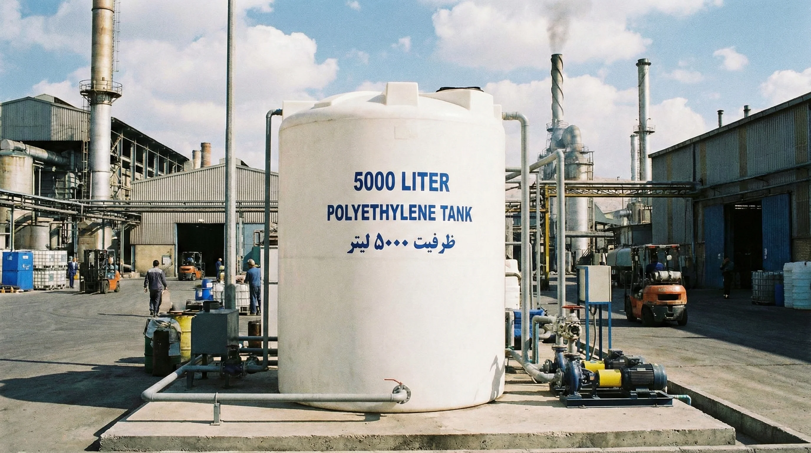 مخزن ۵۰۰۰ لیتری عمودی سه لایه ابریشم