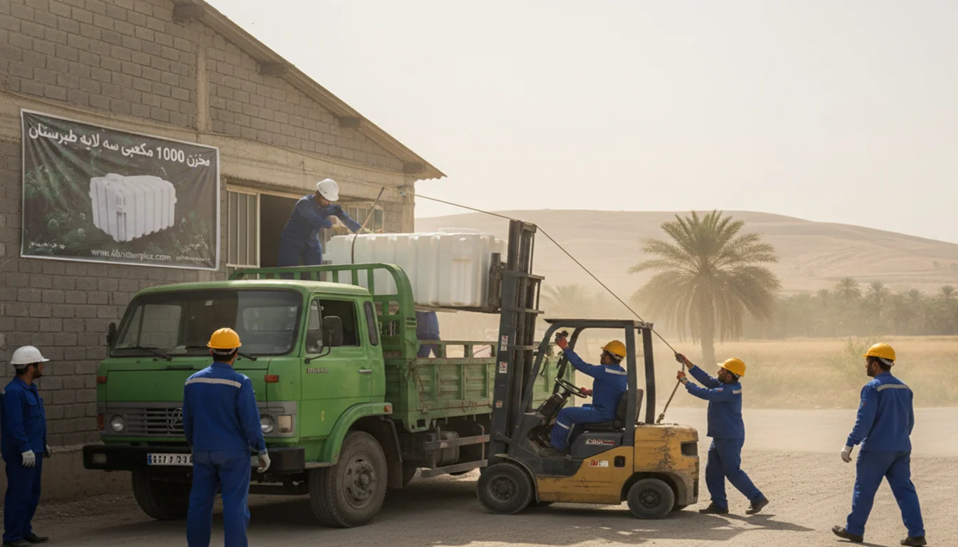 مخزن 1000 لیتری مکعبی  سه لایه طبرستان