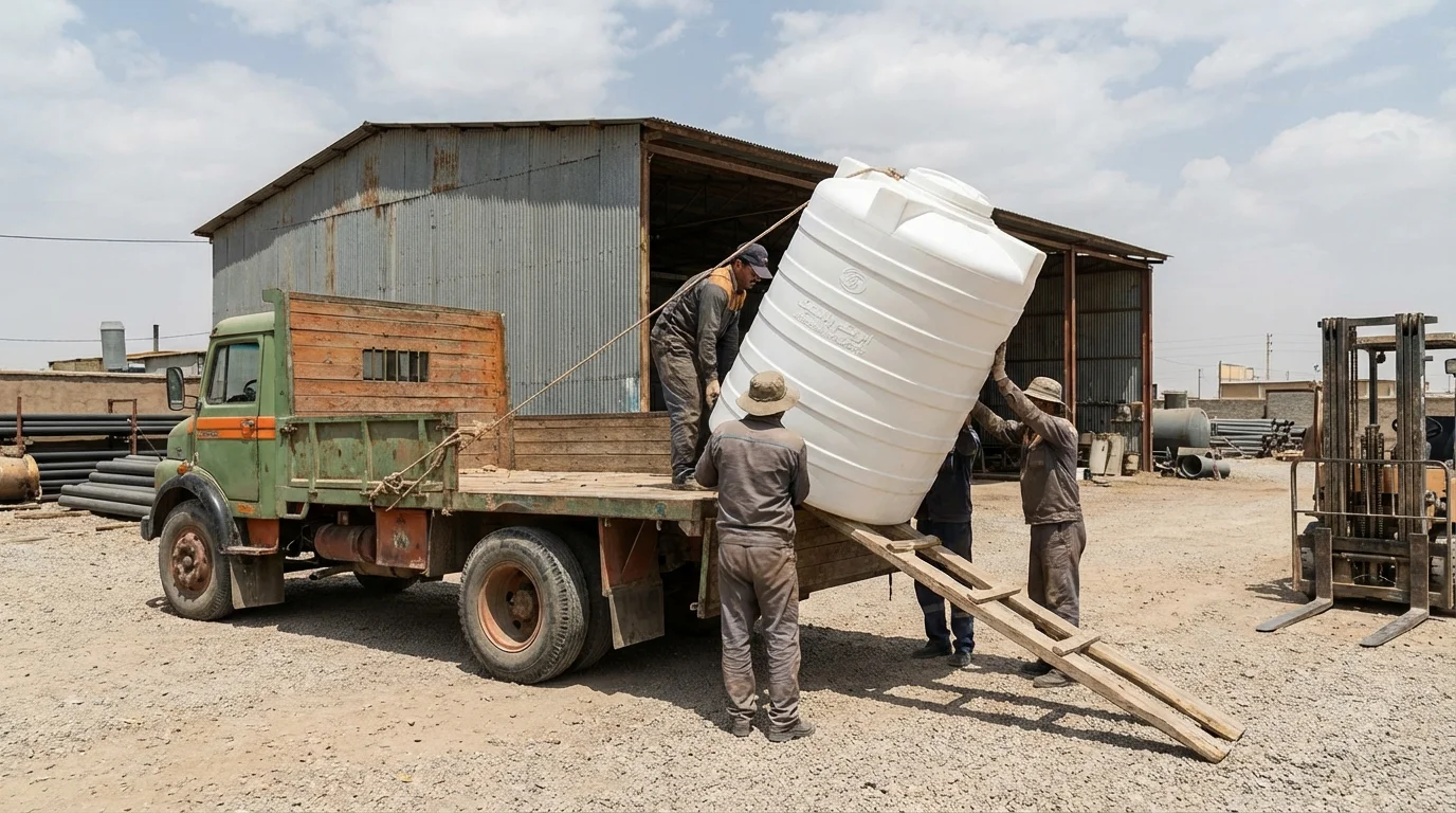 مخزن آب 500 لیتری عمودی کوتاه ابریشم