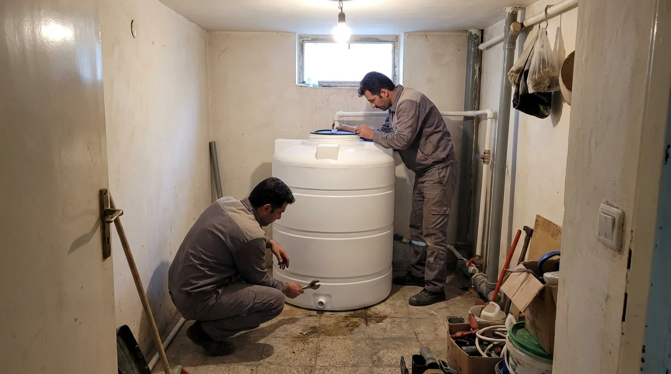 منبع 500 لیتری عمودی کوتاه ابریشم