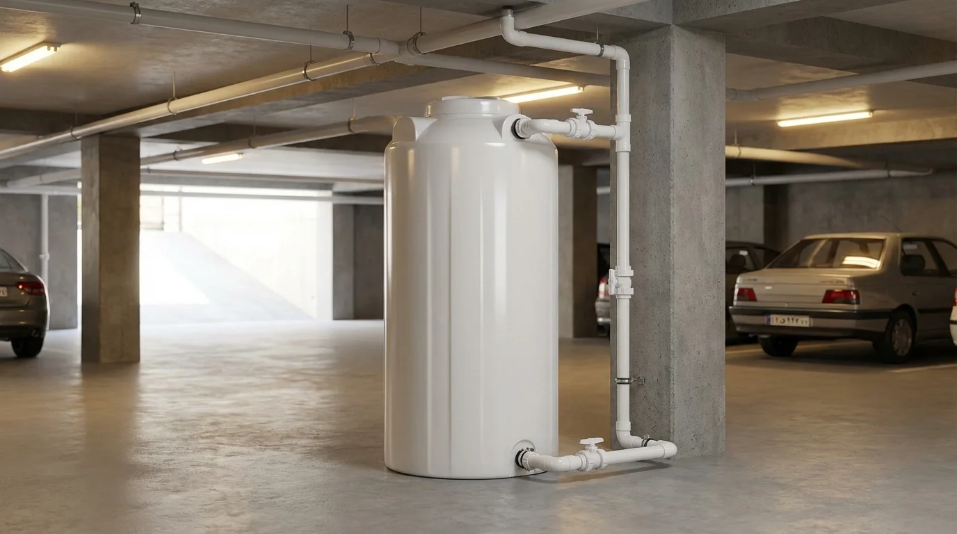 منبع 1500 لیتری عمودی بلند سه لایه ابریشم